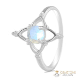 Moonstone Ring-Floral Angel