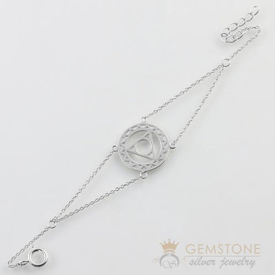 925 STERLING SILVER -THROAT CHAKRA BRACELET - Gemstone Silver Jewelry