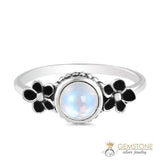 Moonstone Ring-Blooming Charm