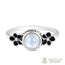 Moonstone Ring-Blooming Charm
