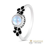 Moonstone Ring-Blooming Charm