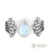Moonstone Ring-Guarded Dewdrop