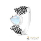 Moonstone Ring-Guarded Dewdrop