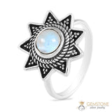 Moonstone Ring-Edwardian Stardust