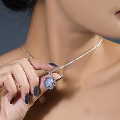 Moonstone Pendant-Lunar Will - Gemstone Silver Jewelry