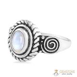 Moonstone Ring-Rounded Flair
