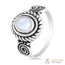 Moonstone Ring-Rounded Flair