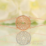 14KT ROSE GOLD -CROWN CHAKRA BRACELET - Gemstone Silver Jewelry