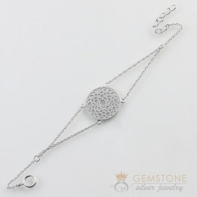 925 STERLING SILVER -CROWN CHAKRA BRACELET - Gemstone Silver Jewelry
