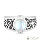 Moonstone Ring-Obsidian Folklore