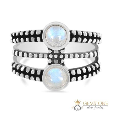 Moonstone Ring-Twining Signets