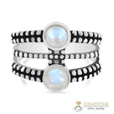 Moonstone Ring-Twining Signets