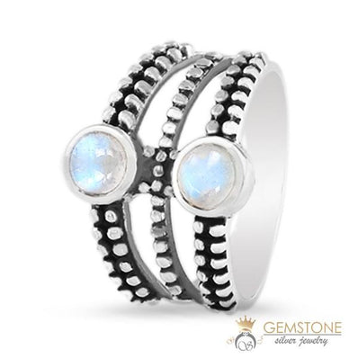 Moonstone Ring-Twining Signets