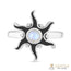 Moonstone Ring-Starburst Sun