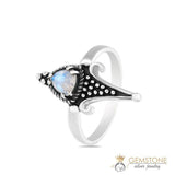 Moonstone Ring-Wild Edges