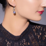 Moonstone Earring-Bubble Leaf - Gemstone Silver Jewelry