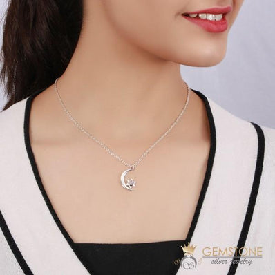 Moonstone Necklace-Serene Night - Gemstone Silver Jewelry