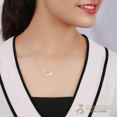 Moonstone Necklace-Poetic Spirit - Gemstone Silver Jewelry