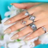 Moonstone Ring-Novel Conqueror - gemstonesilverjewelryus