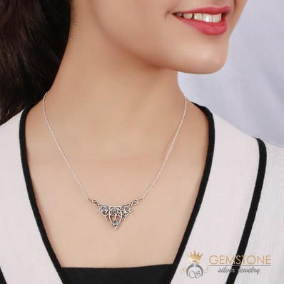 Moonstone Necklace-Vintage Moon - Gemstone Silver Jewelry