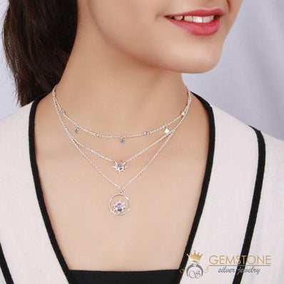 Moonstone Necklace-Moon Wisdom - gemstonesilverjewelryus