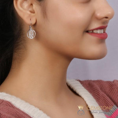 925 STERLING SILVER -HAND OF FATIMA GOOD KARMA CHAKRA EARRING - Gemstone Silver Jewelry