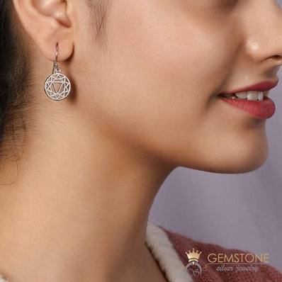 925 STERLING SILVER -SOLAR PLEXUS CHAKRA EARRING - Gemstone Silver Jewelry