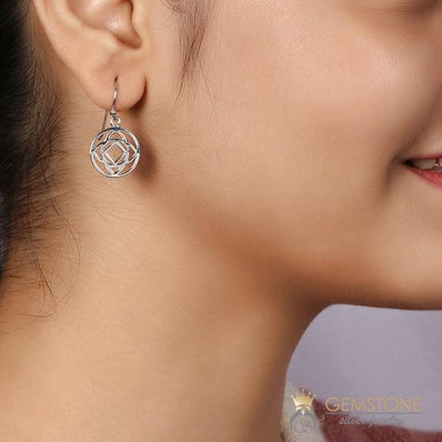 925 STERLING SILVER -BASE CHAKRA EARRING - Gemstone Silver Jewelry