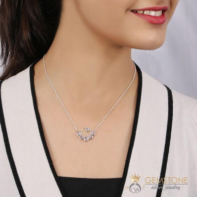 Moonstone Necklace-Moonstone Marvel - Gemstone Silver Jewelry