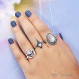 Moonstone Ring-Colossal Elegance - gemstonesilverjewelryus