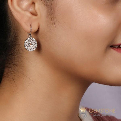 925 STERLING SILVER -CROWN CHAKRA EARRING - Gemstone Silver Jewelry