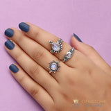 Moonstone Ring-Fiery Trance - gemstonesilverjewelryus