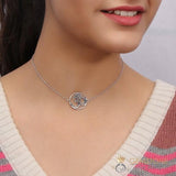 925 STERLING SILVER -CHOKER OM GOOD KARMA CHAKRA CHOKER - gemstonesilverjewelryus