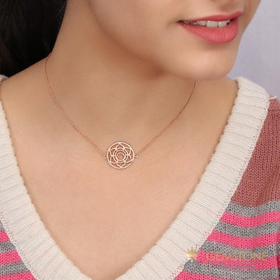 14KT ROSE GOLD -SACRAL CHAKRA NECKLACE - Gemstone Silver Jewelry