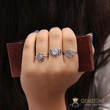 Moonstone Ring-Fatima Blessing - gemstonesilverjewelryus