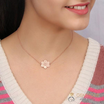 14KT ROSE GOLD -COEXIST IN HARMONY CHAKRA NECKLACE - Gemstone Silver Jewelry