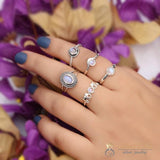 Moonstone Ring-Curved Illumination