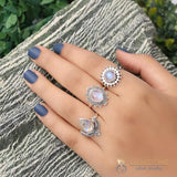 Moonstone Ring-Glitterman - gemstonesilverjewelryus