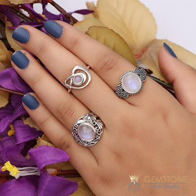 Moonstone Ring-Avant Garde