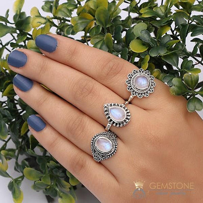 Moonstone Ring-Liberty Dewdrop