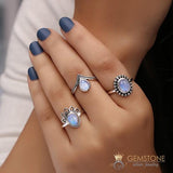 Moonstone Ring-Sky's Energy - gemstonesilverjewelryus