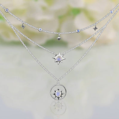 Moonstone Necklace-Moon Wisdom - gemstonesilverjewelryus
