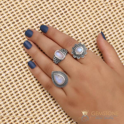 Moonstone Ring-Moonflower