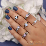 Moonstone Ring-Crisp Meadow