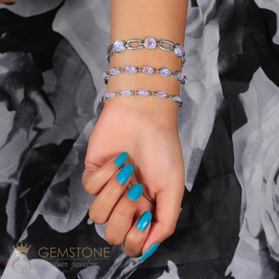 Moonstone Bracelet- New Moon - Gemstone Silver Jewelry