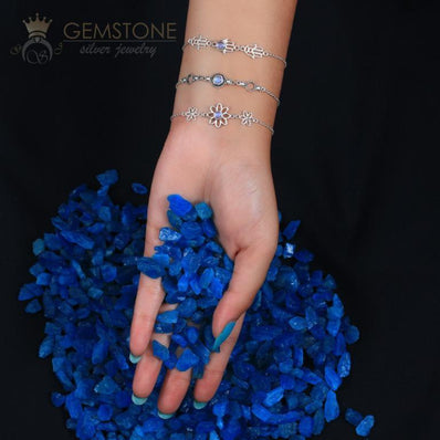 Moonstone Bracelet-Moon Constellations - gemstonesilverjewelryus