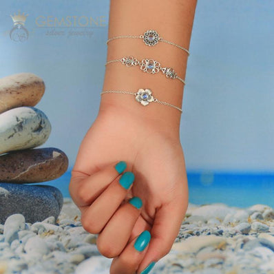 Moonstone Bracelet-Young Floret - gemstonesilverjewelryus