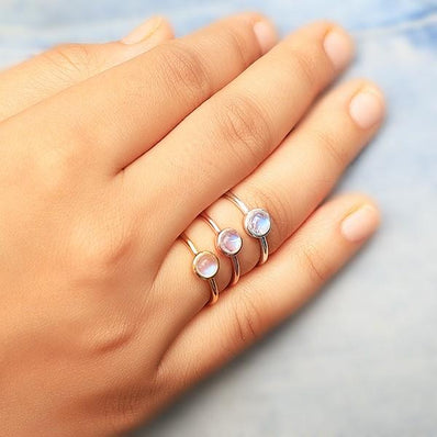 14k Rose Gold Vermeil Moonstone Ring - Soul