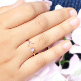 14k Rose Gold Vermeil Moonstone Ring - Gossamer - gemstonesilverjewelryus