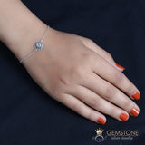 Moonstone Bracelet-Moonflower - gemstonesilverjewelryus